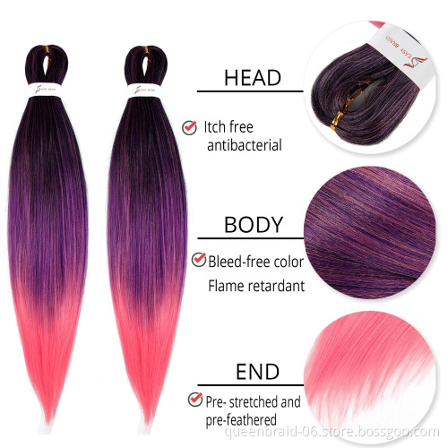 Ombre  Braiding Hair Braid Hair Darling Yaki Synthetic Jumbo Hair Braids prestretched